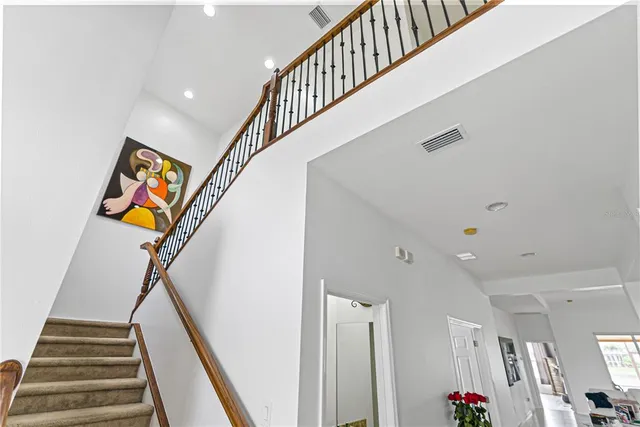 a view of an entryway with staircase