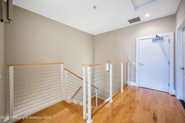 a view of a building from a window