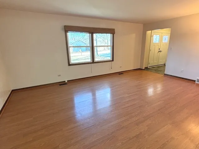 an empty room with a window