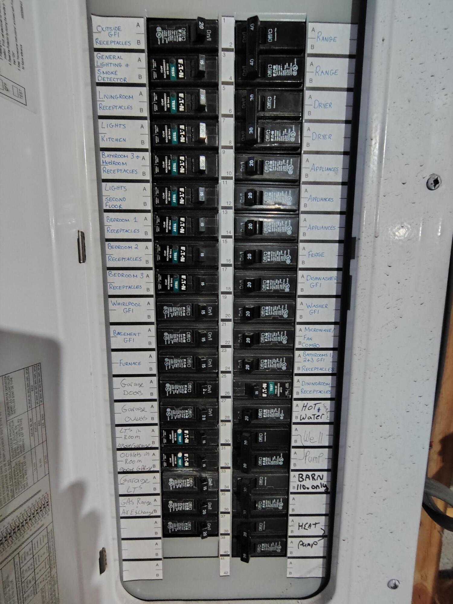 586 Upper-Charleston Road Charleston, ME 04422 - Photo 41 of 64 Electric Panel breakers