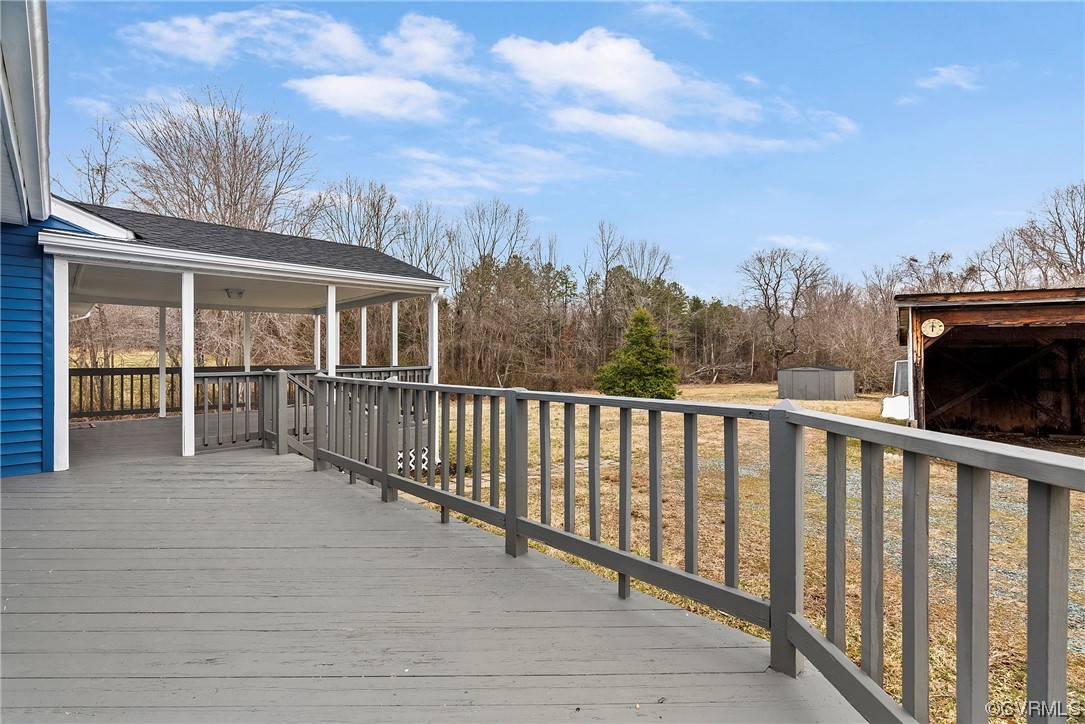 988 3 Notch Road Kents Store, VA 23084 - Photo 28 of 32 Wooden deck