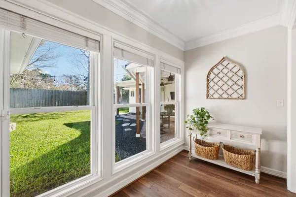 a room with furniture and window