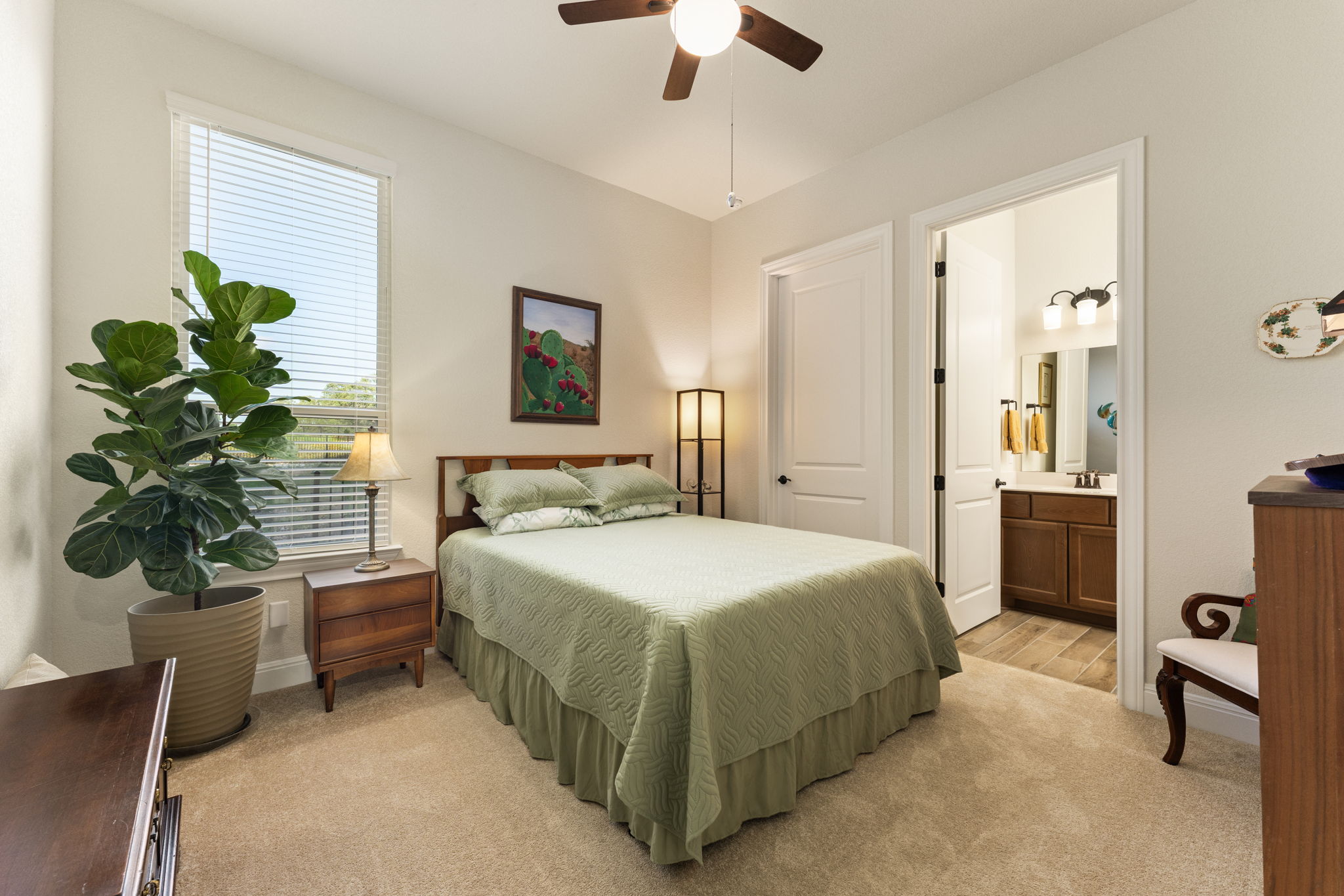 112 Telegraph Lane Georgetown, TX 78633 - Photo 18 of 35 Guest bedroom #2 of 2 has a walk-in closet and private bathroom.