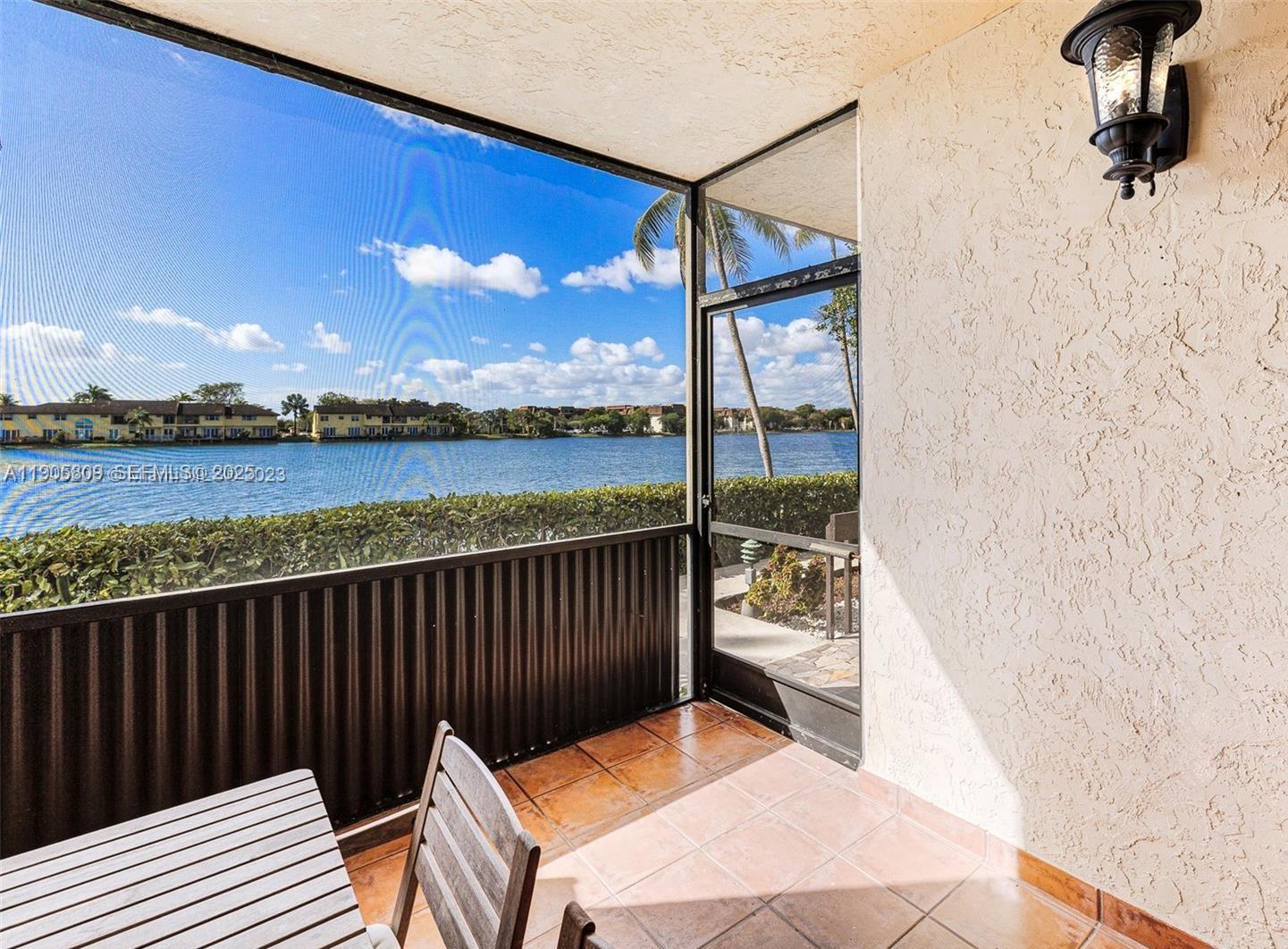 a balcony with view of city