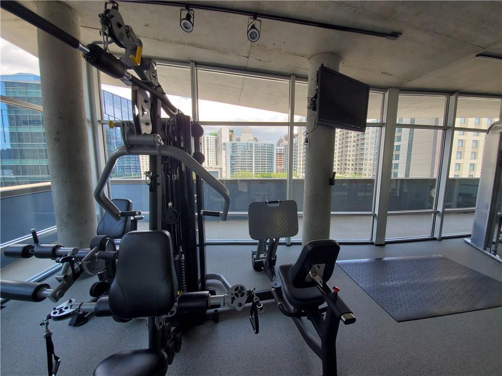 845 Spring Street Northwest, Unit 104 Atlanta, GA 30308 - Photo 24 of 40 a view of a room with gym equipment