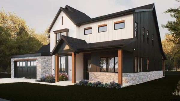 a front view of a house