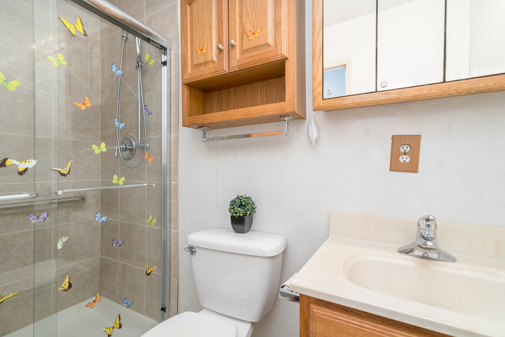 9 Ambassador Avenue Romeoville, IL 60446 - Photo 19 of 26 a bathroom with a sink a toilet and shower