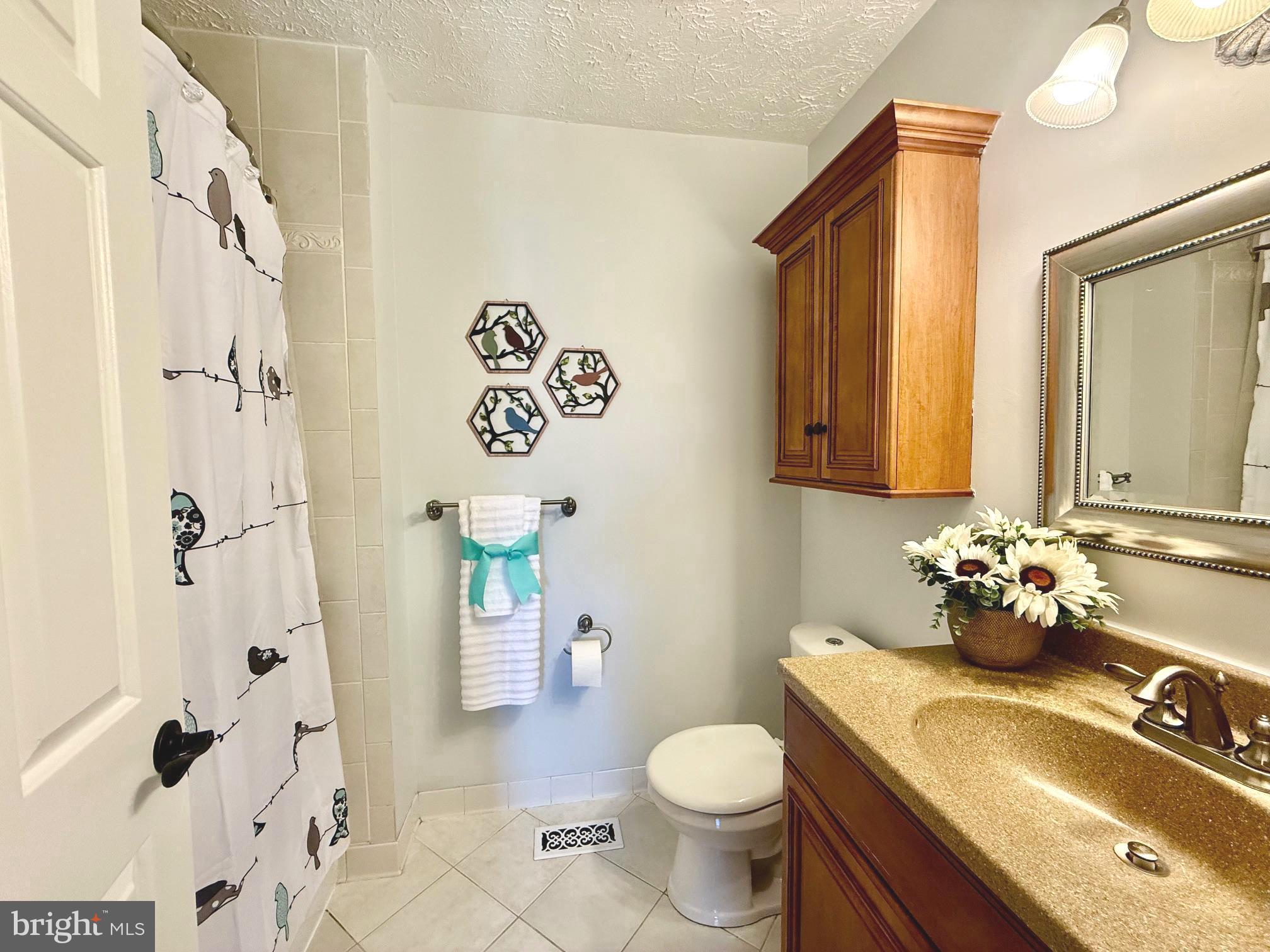 8329 Sail Court Pasadena, MD 21122 - Photo 35 of 61 a bathroom with a granite countertop sink toilet and shower