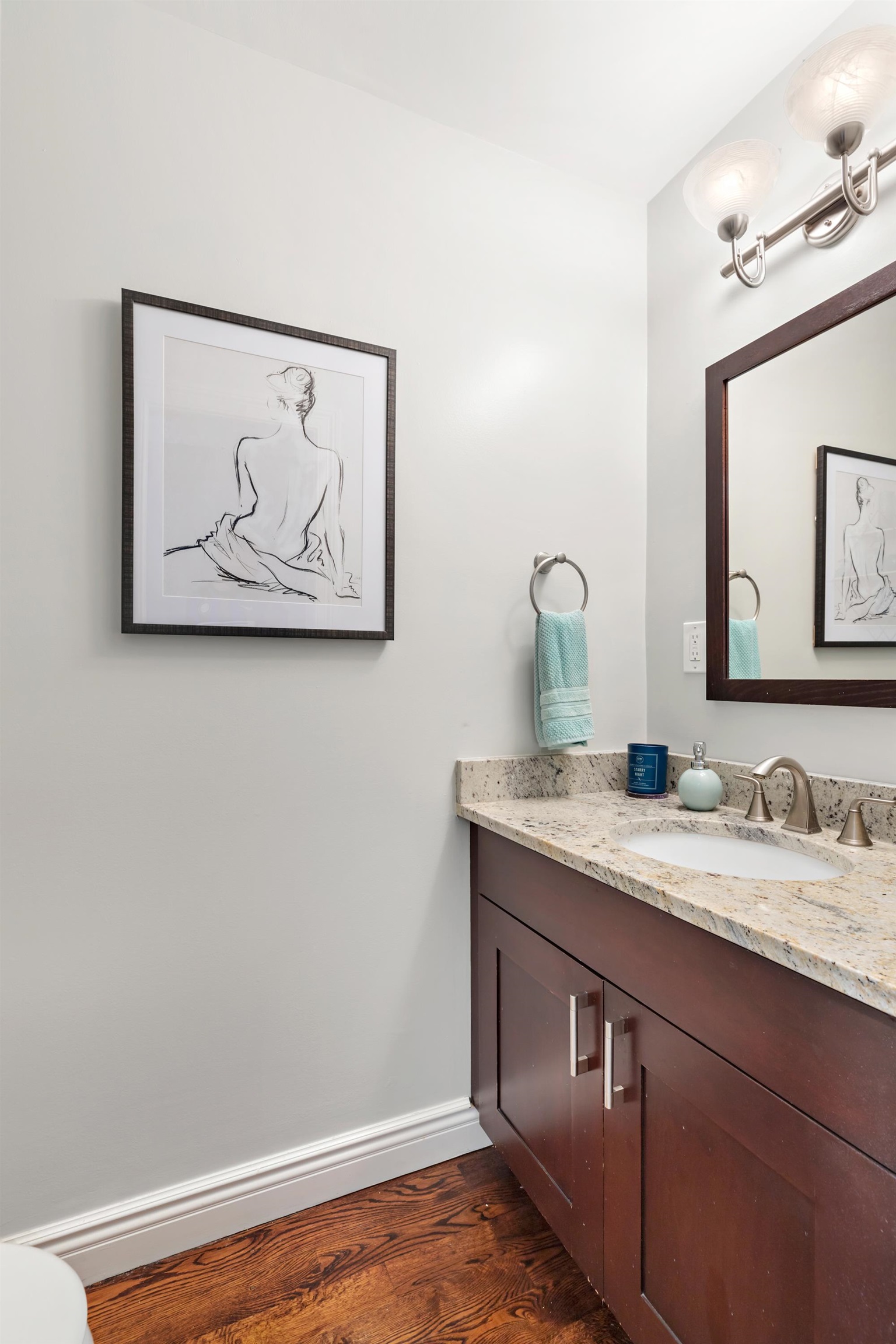 137 20th Street, Unit B Union City, NJ 07087 - Photo 18 of 33 a bathroom with a sink and a mirror