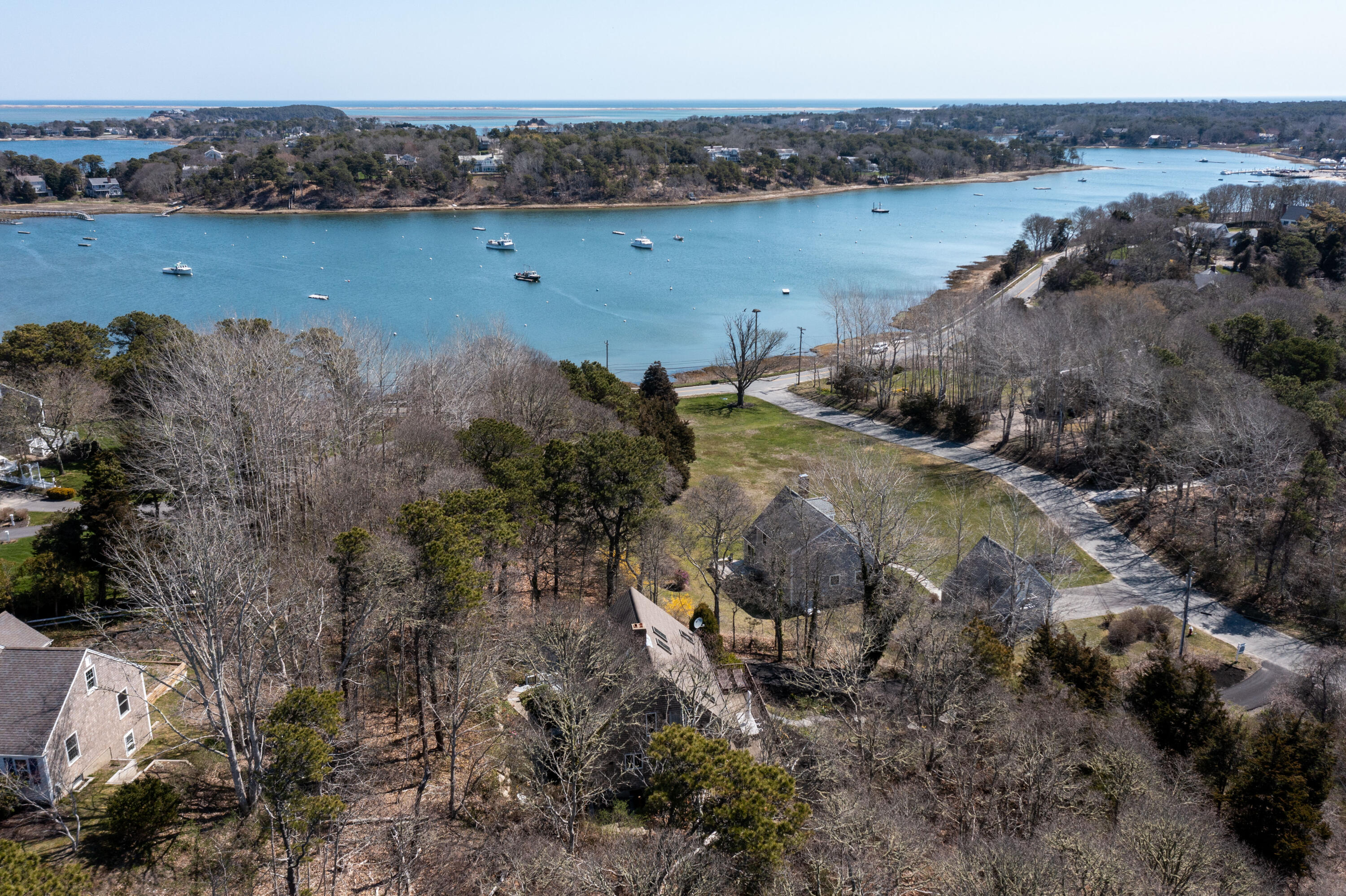 38 Crosswind Farm Road Chatham, MA 02633 - Photo 30 of 36 an aerial view of valley and lake