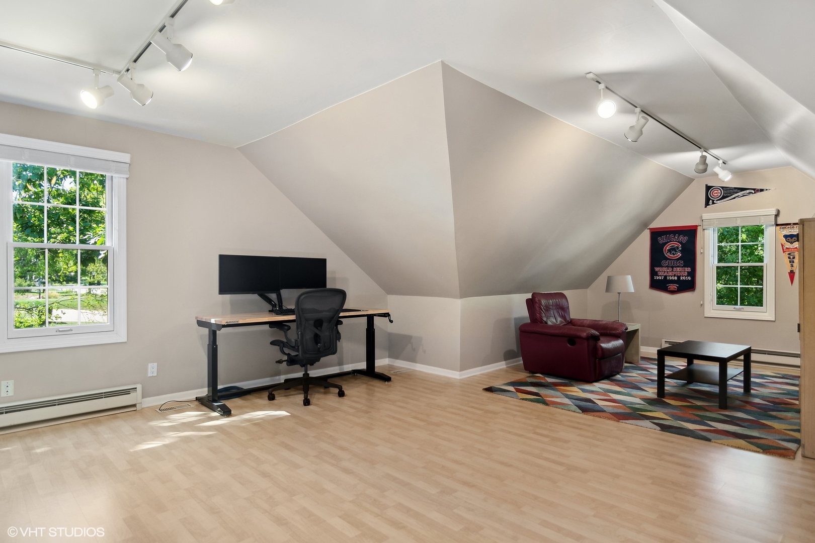 716 Saddle Ridge Crystal Lake, IL 60012 - Photo 23 of 42 a workspace with furniture hardwood and a window