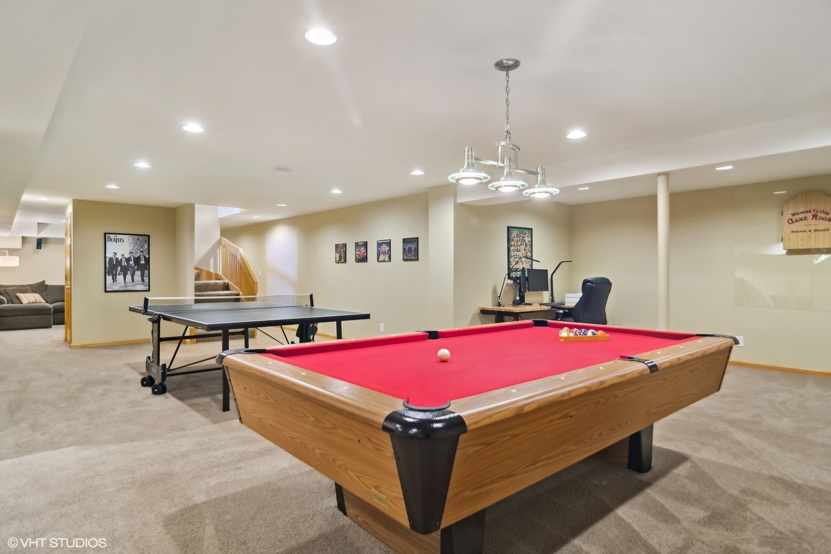 716 Saddle Ridge Crystal Lake, IL 60012 - Photo 38 of 42 a room with pool table and windows