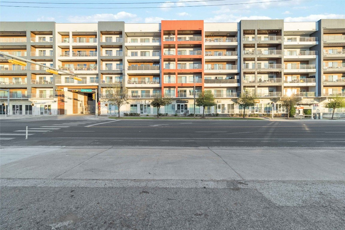 a front view of a building