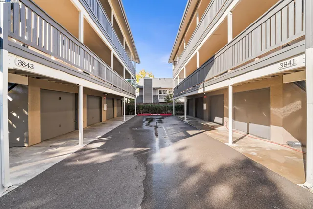 a view of a building with a street