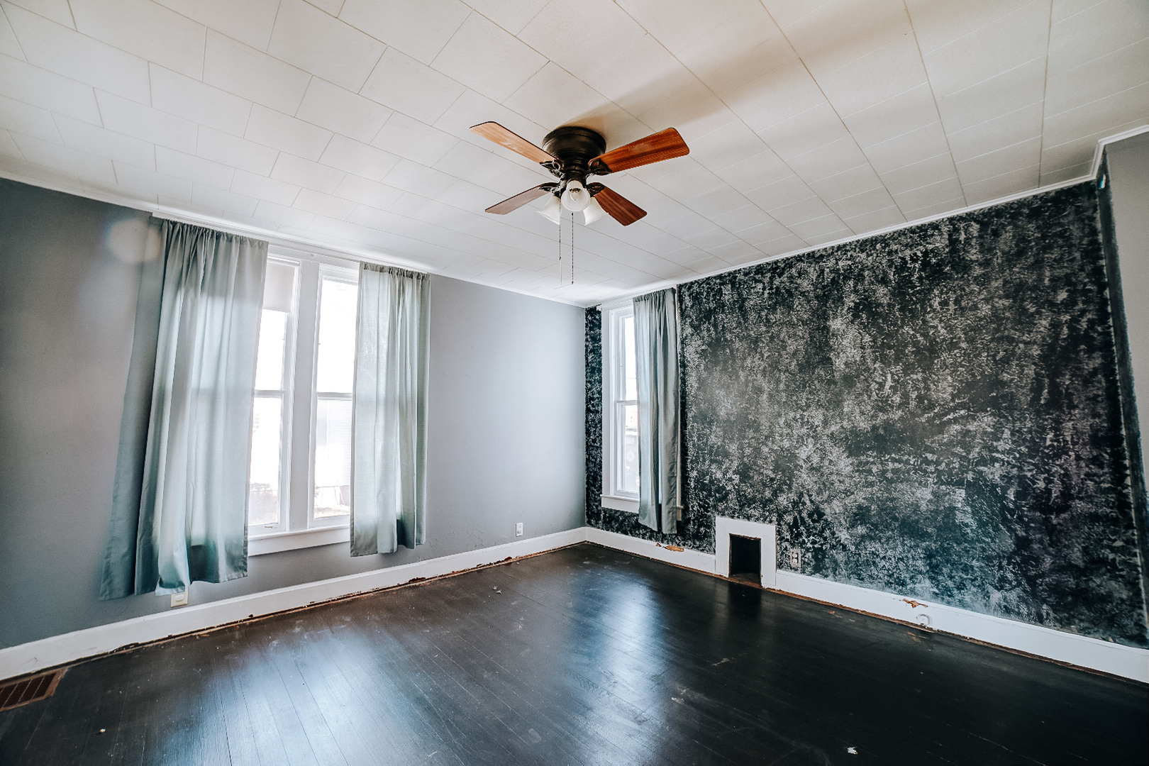 204 North Chicago Street Milford, IL 60953 - Photo 27 of 48 wooden floor in an empty room with a window
