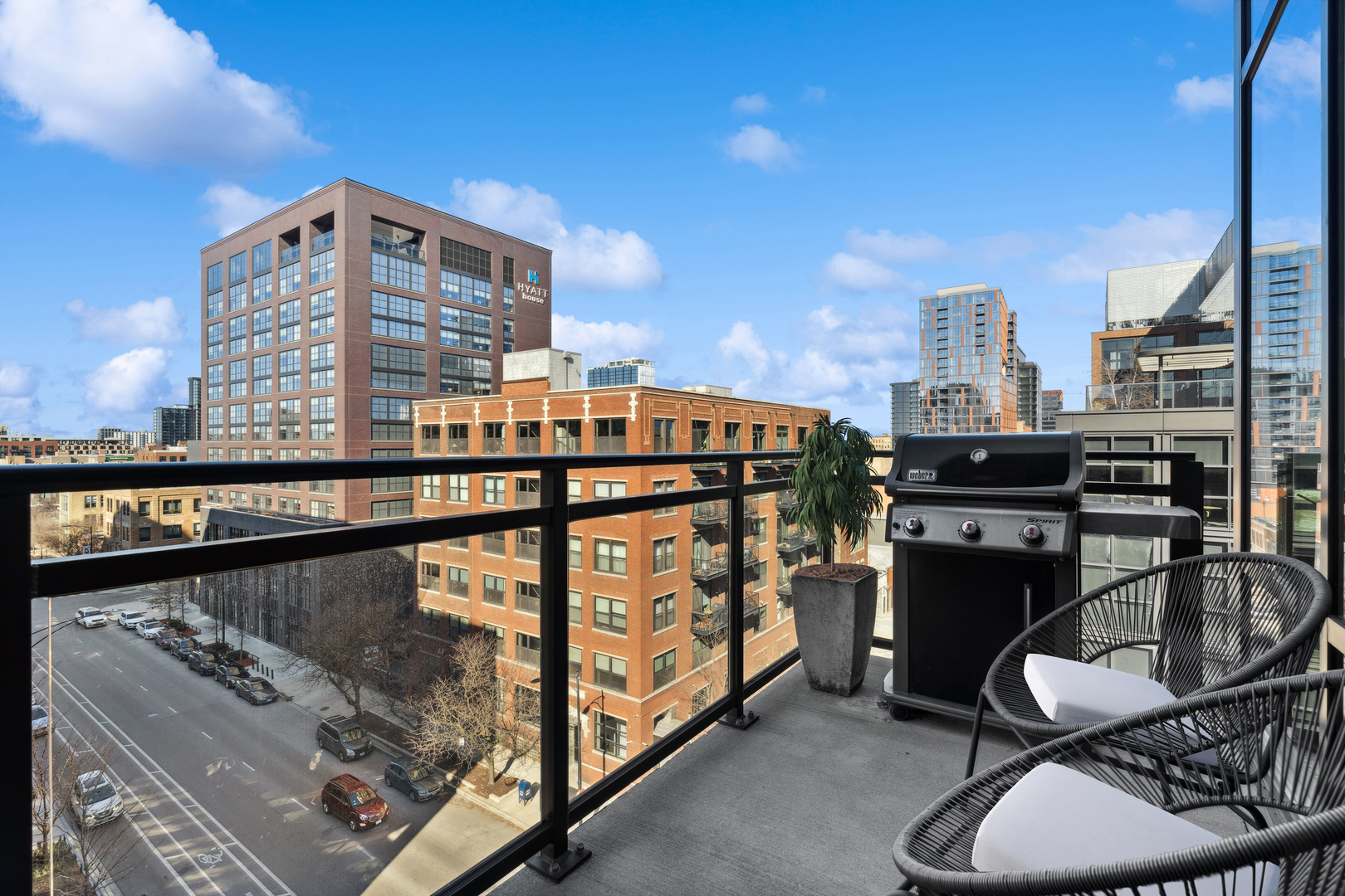 39 North Aberdeen Street, Unit PHN Chicago, IL 60607 - Photo 36 of 46 a view of a balcony with chairs