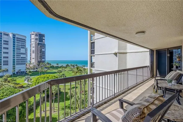 a view of balcony with couch