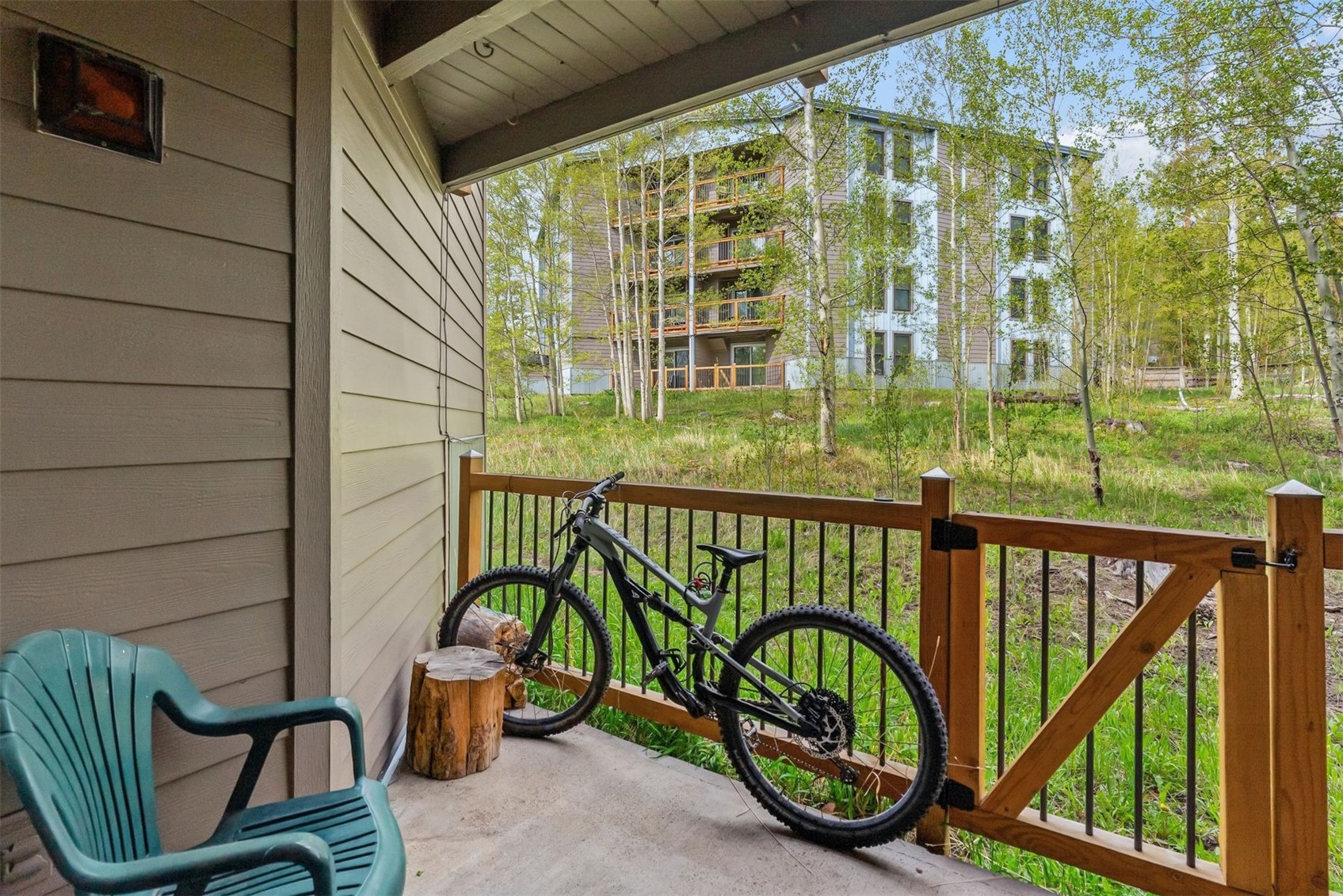8100 Ryan Gulch Road, Unit 106 Wildernest, CO 80498 - Photo 26 of 43 a view of porch with seating area