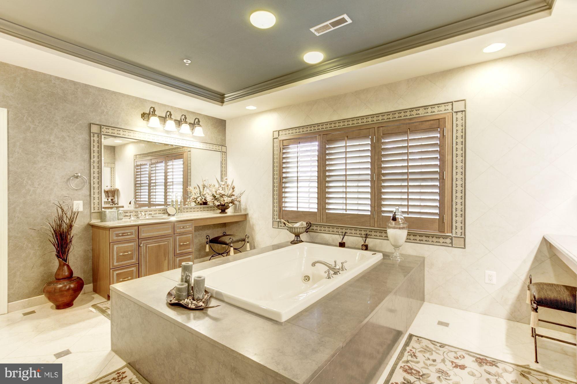 10600 Rivers Bend Lane Potomac, MD 20854 - Photo 22 of 42 Sumptuous Master Bath with Soaking Tub