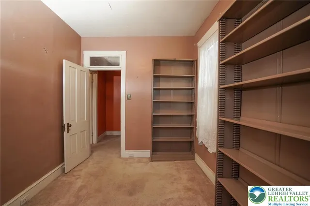 a view of hallway with stairs