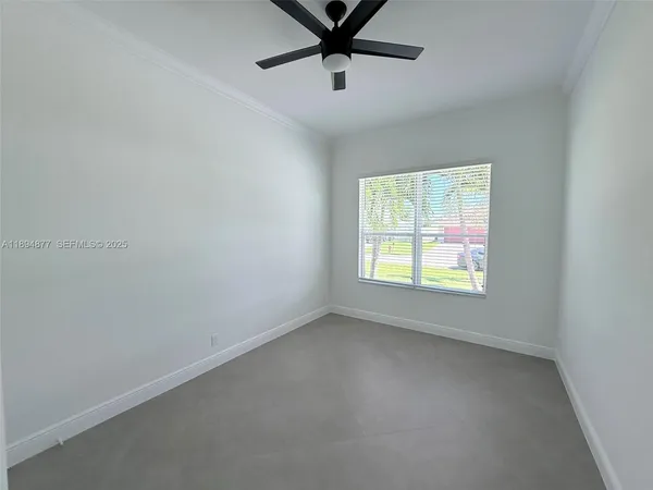 an empty room with a window
