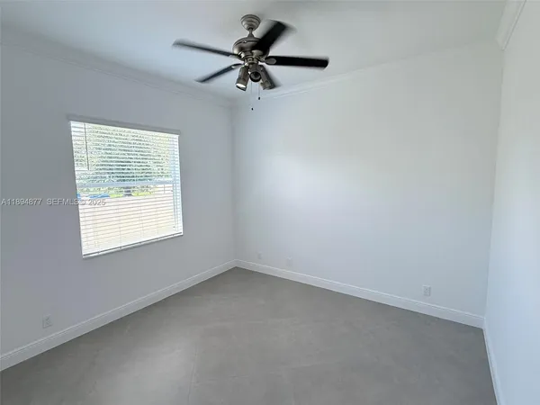 an empty room with a window