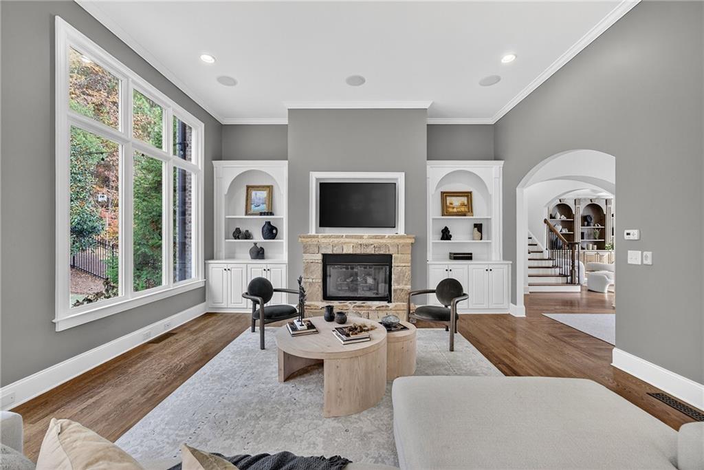 3640 Rivers Call Boulevard Atlanta, GA 30339 - Photo 7 of 63 a living room with furniture fireplace and flat screen tv