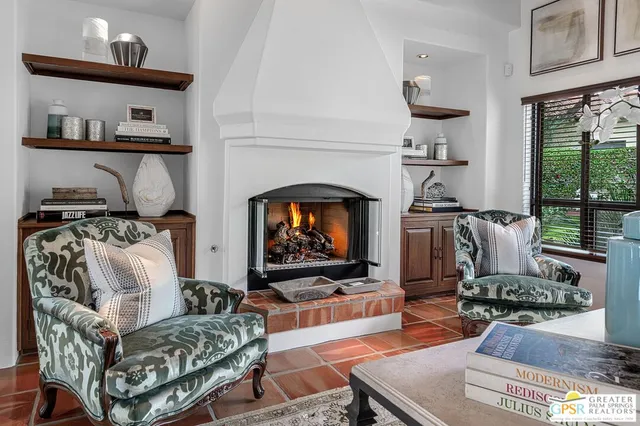 a outdoor dining space with furniture and outdoor view