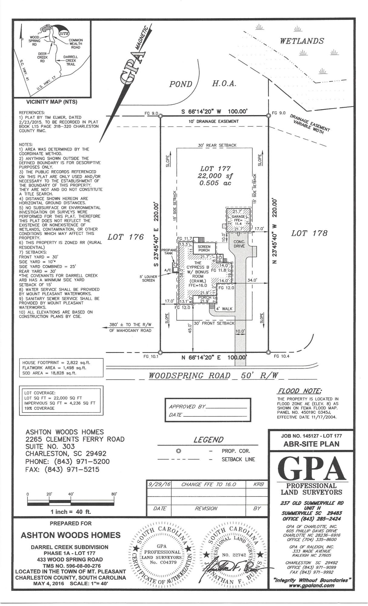 433 Woodspring Road Mount Pleasant, SC 29466 - Photo 5 of 5 Lot 177 Plot