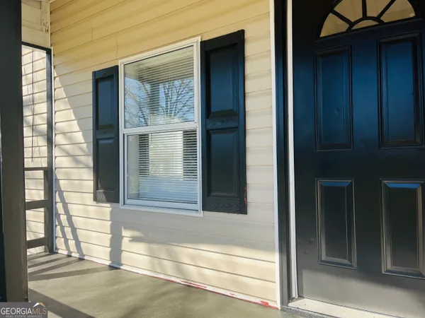 a view of a door of the house