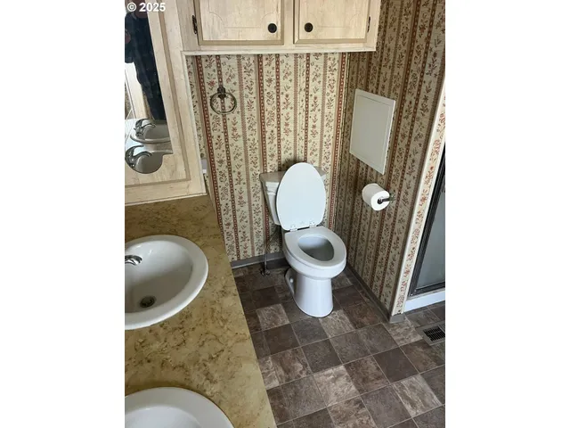 a view of a porch with seating space