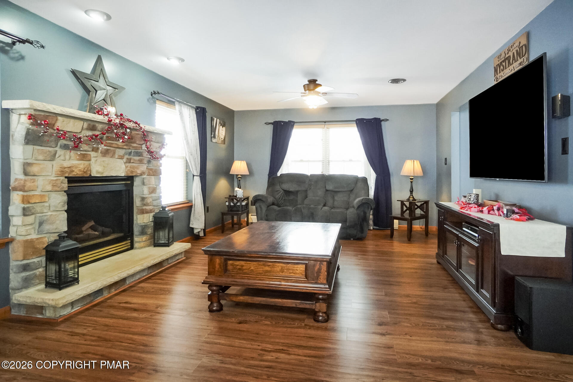 95 Benns Hill Road Bangor, PA 18013 - Photo 29 of 70 a living room with furniture and a flat screen tv