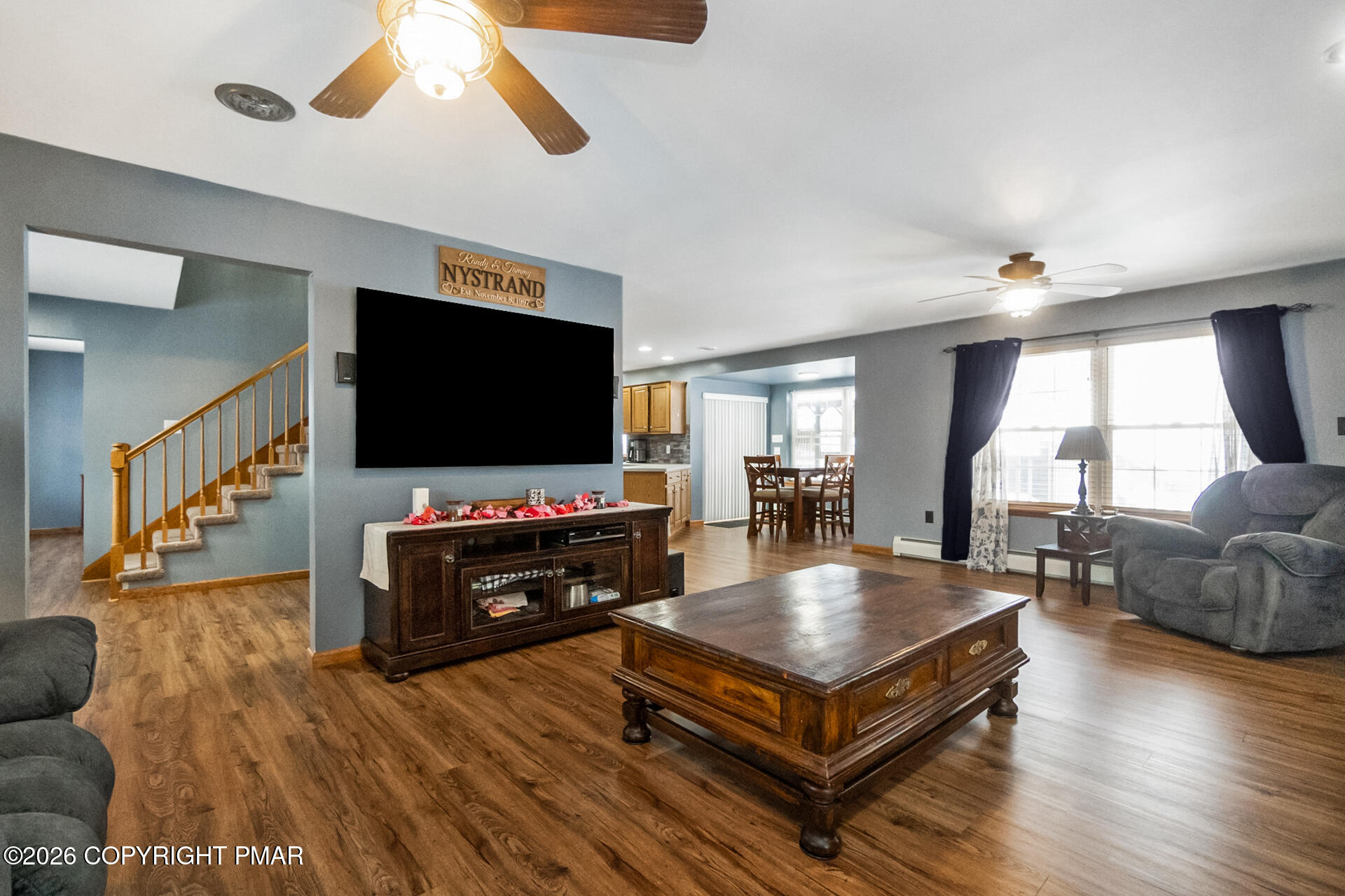 95 Benns Hill Road Bangor, PA 18013 - Photo 31 of 70 a living room with furniture and a flat screen tv
