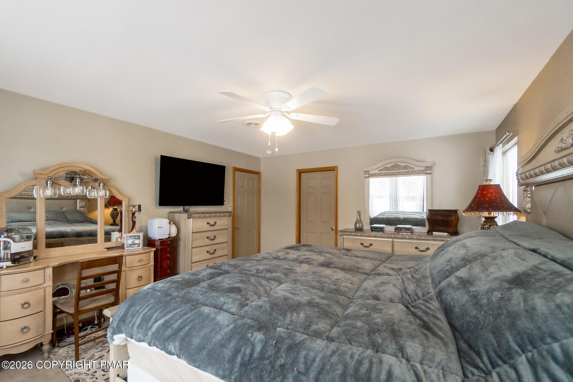 95 Benns Hill Road Bangor, PA 18013 - Photo 42 of 70 a bedroom with a bed and a flat screen tv