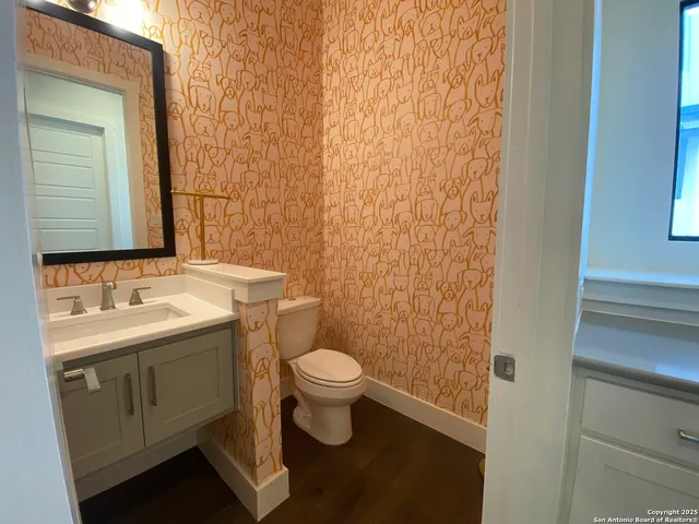 a bathroom with a sink and a toilet