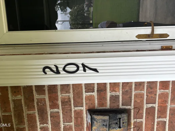 a close view of door