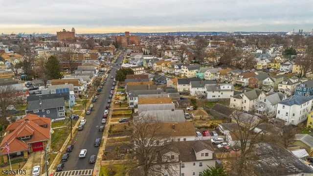 an aerial view of residential building with parking space