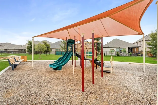 a view of park with slide