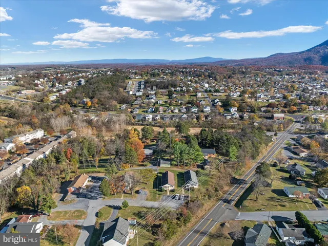 an aerial view of a city