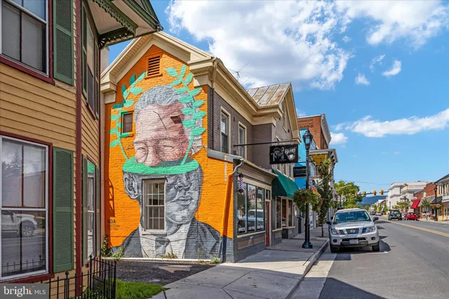 a view of a swimming pool with a mountain view