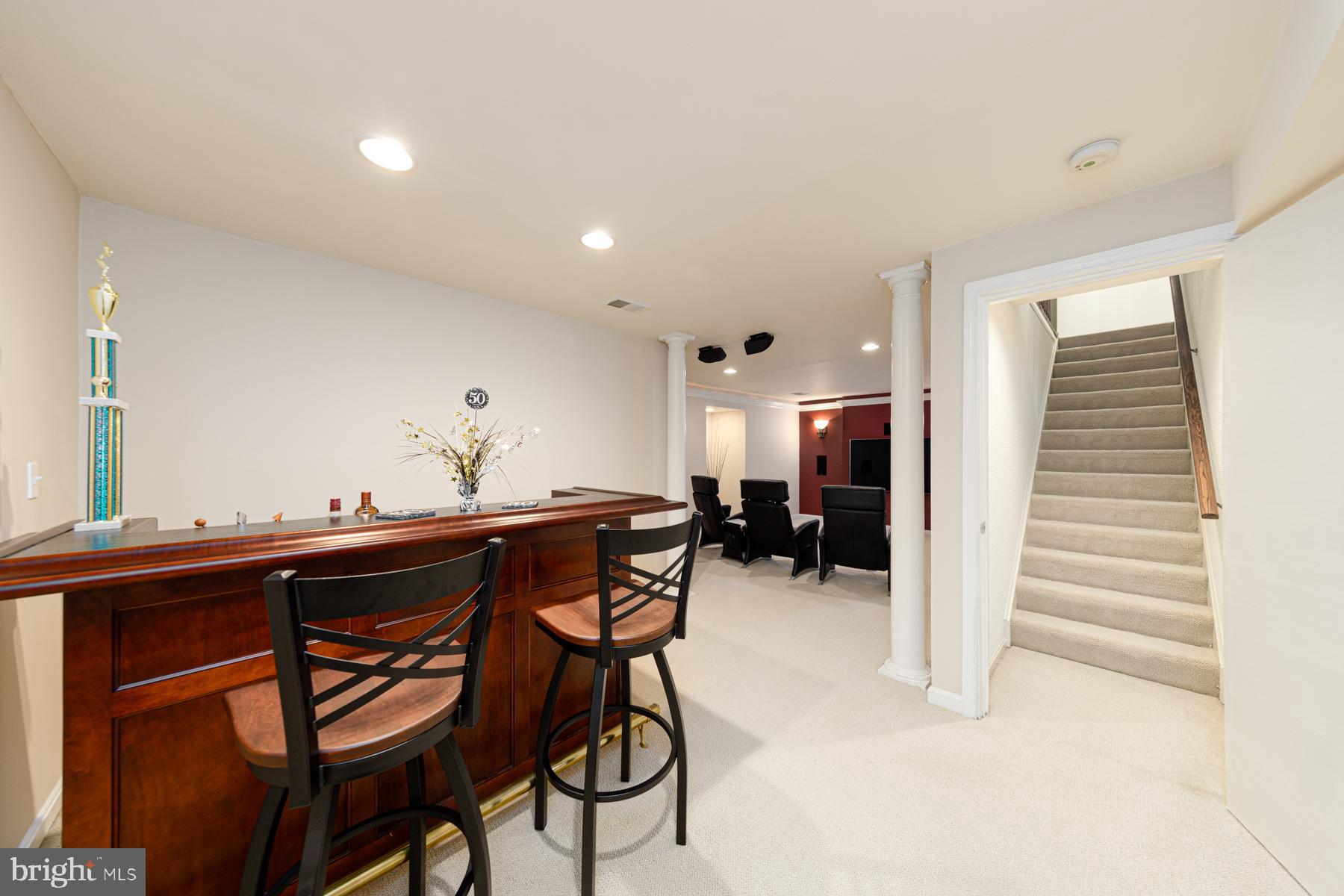 20501 Beaver Ridge Road Montgomery Village, MD 20886 - Photo 22 of 32 Lower level with bar ready for entertaining