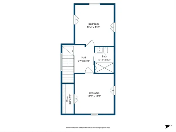 a picture of a bench in front of a wall