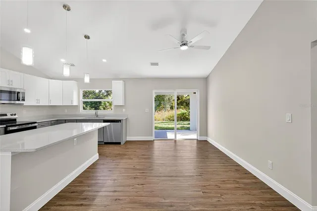 a view of a porch with a yard