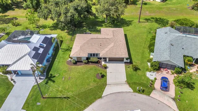 an aerial view of multiple house