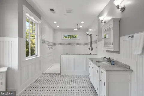a view of a balcony with wooden floor
