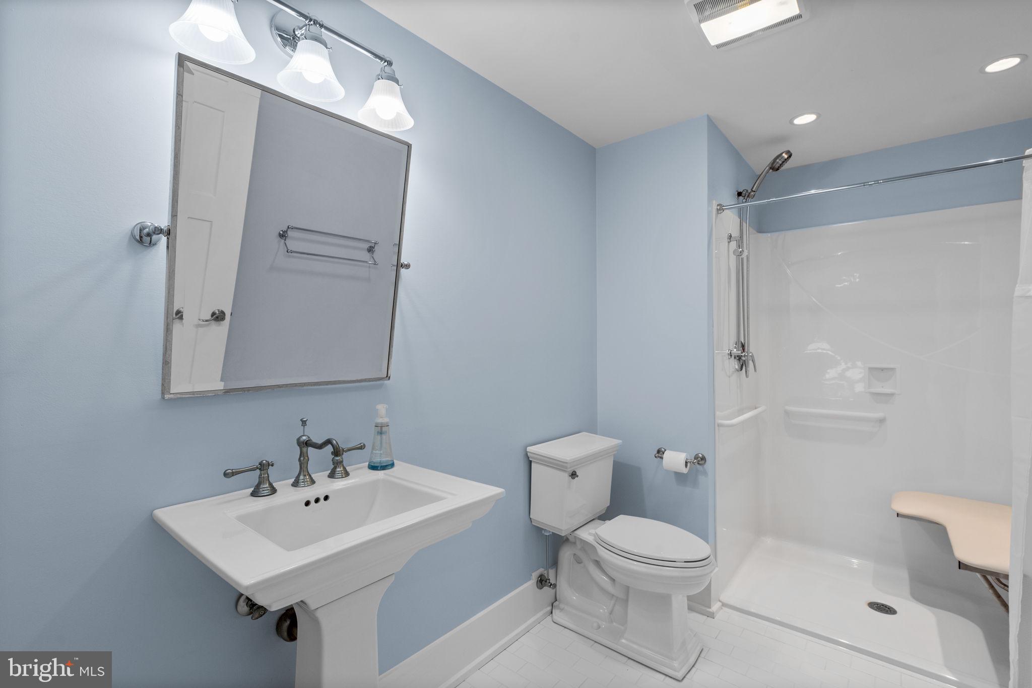 3216 Ramsland Way Frederick, MD 21704 - Photo 68 of 90 a bathroom with a toilet sink shower and mirror