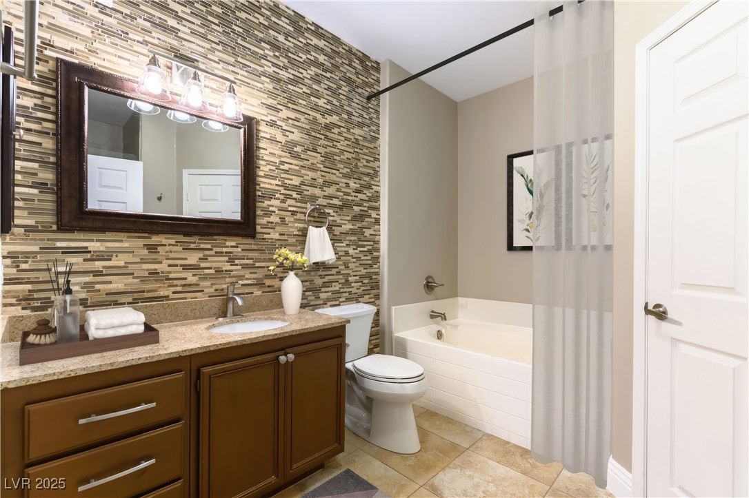 10550 West Alexander Road, Unit 1156 Las Vegas, NV 89129 - Photo 20 of 35 Virtually staged - primary bathroom with a separate walk in shower