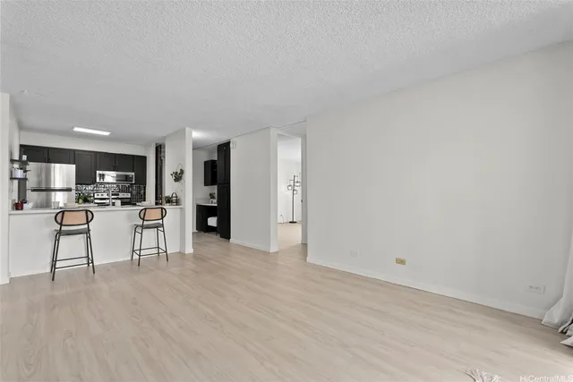a view of kitchen and a window