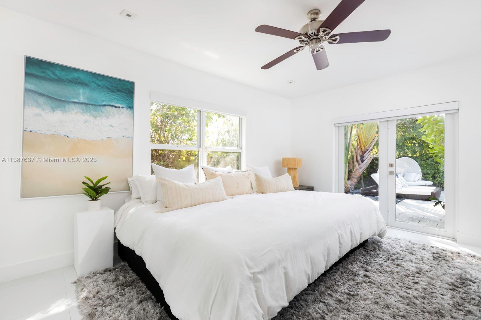 3020 Alton Road Miami Beach, FL 33140 - Photo 19 of 29 a bedroom with a large bed and a window