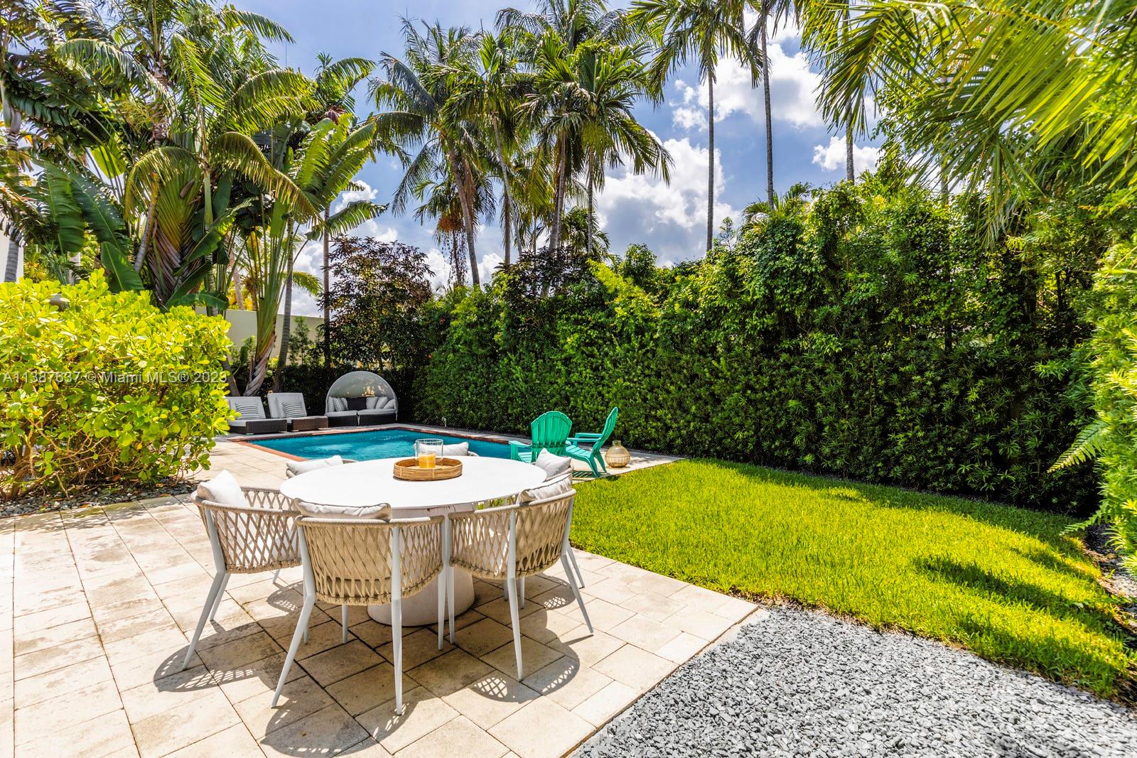 3020 Alton Road Miami Beach, FL 33140 - Photo 23 of 29 a table and chairs in a patio
